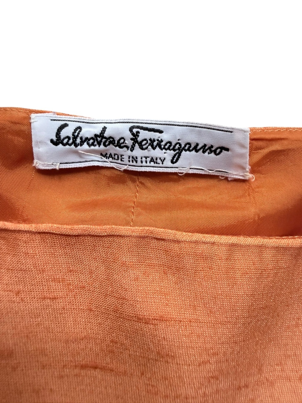 Vintage Salvatore Ferragamo Copper Textured Sleeveless Shell Top Made in Italy - Picture 2 of 8